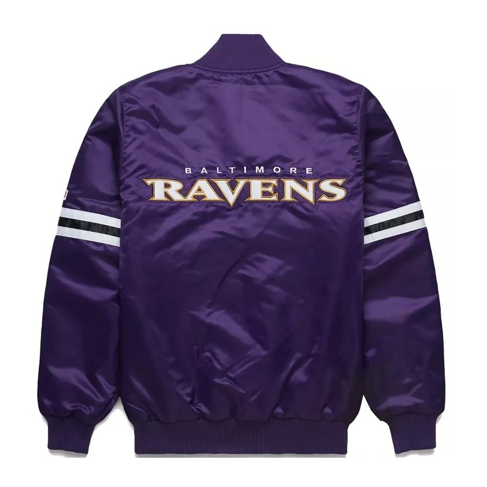 Baltimore Ravens purple satin varsity jacket - Image 2
