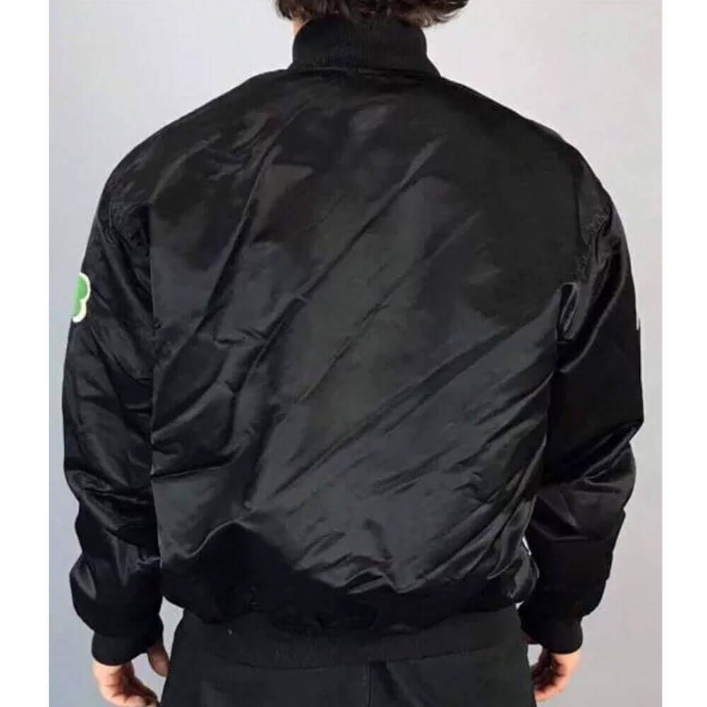 Vintage Celtics Black Satin Jacket - Image 2