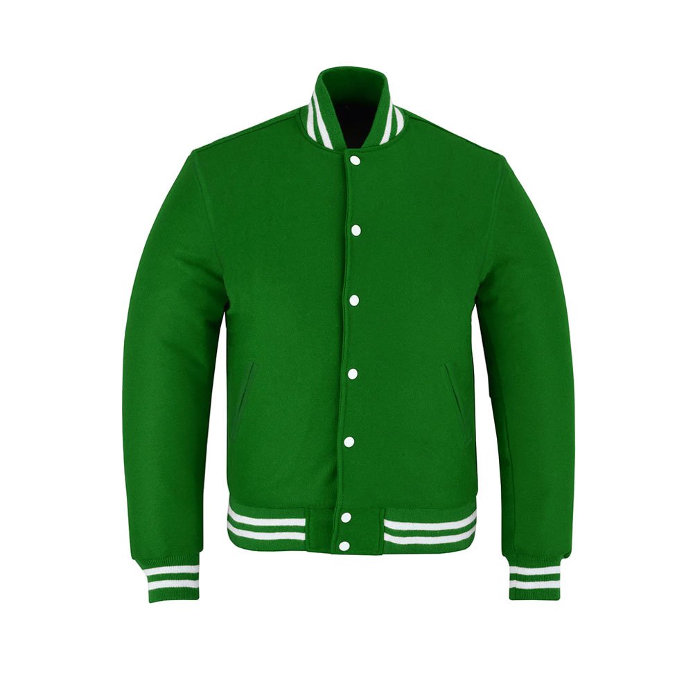 Kelly Green Varsity Letterman Jacket