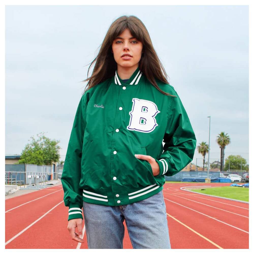 Green Classic Varsity Jacket
