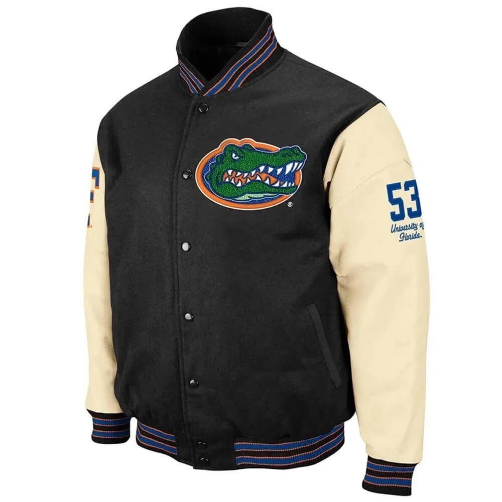 Florida Gators Black & Cream Varsity Jacket