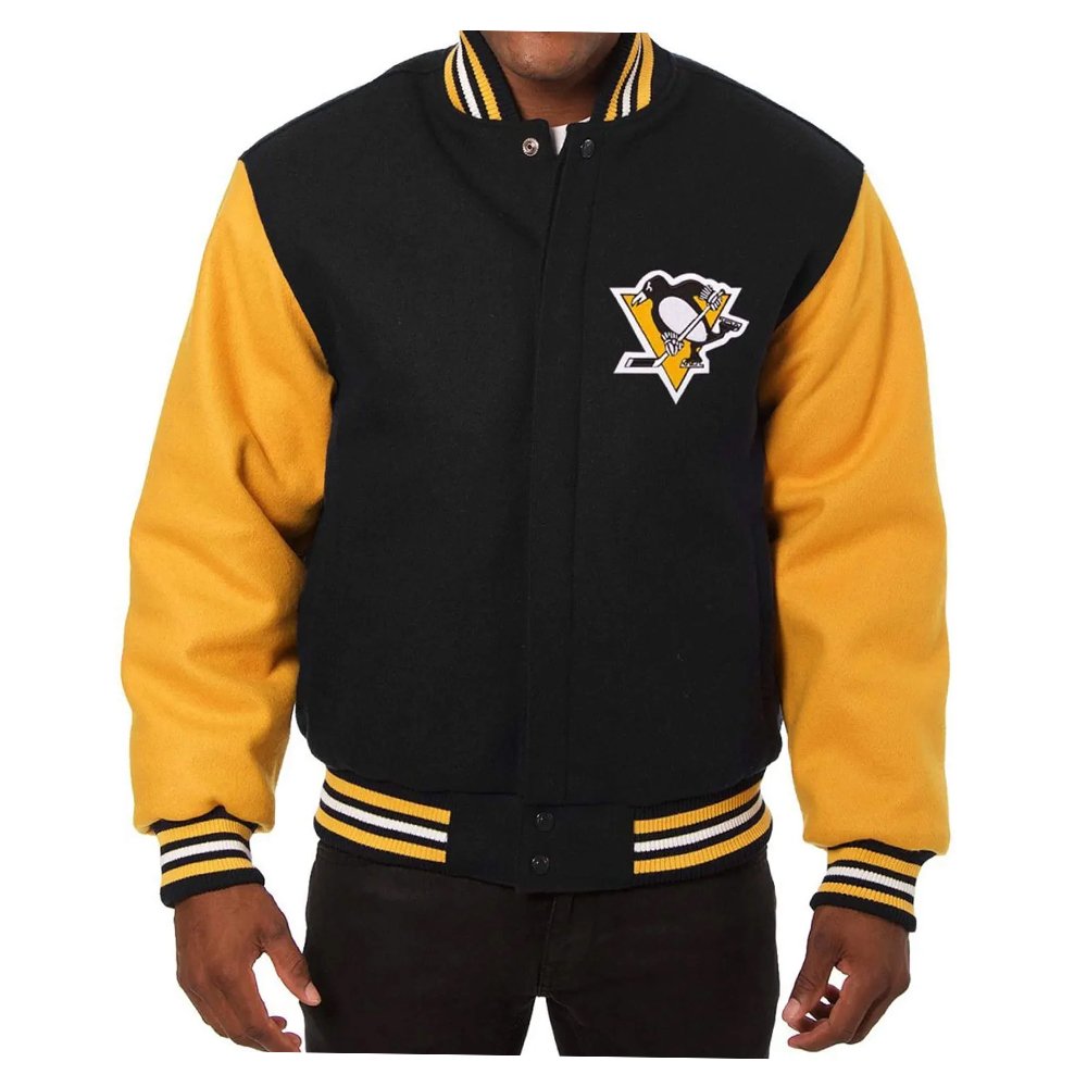 JH Design Pittsburgh Penguins Wool Varsity Jacket