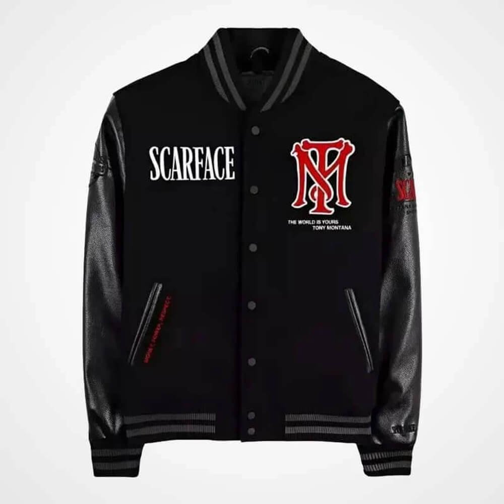 Scarface The World Is Yours Black Varsity Jacket Men's