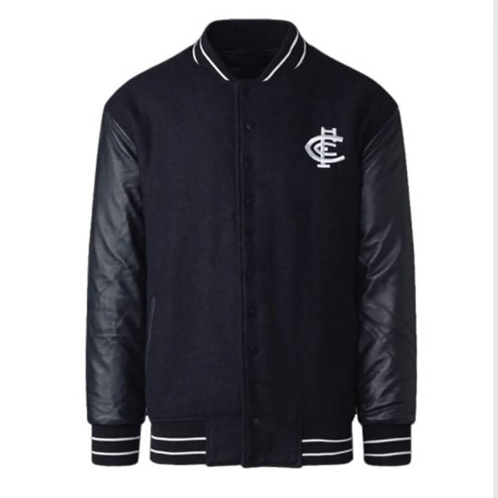 Carlton Blues Black Varsity Jacket – AFL Fan Apparel