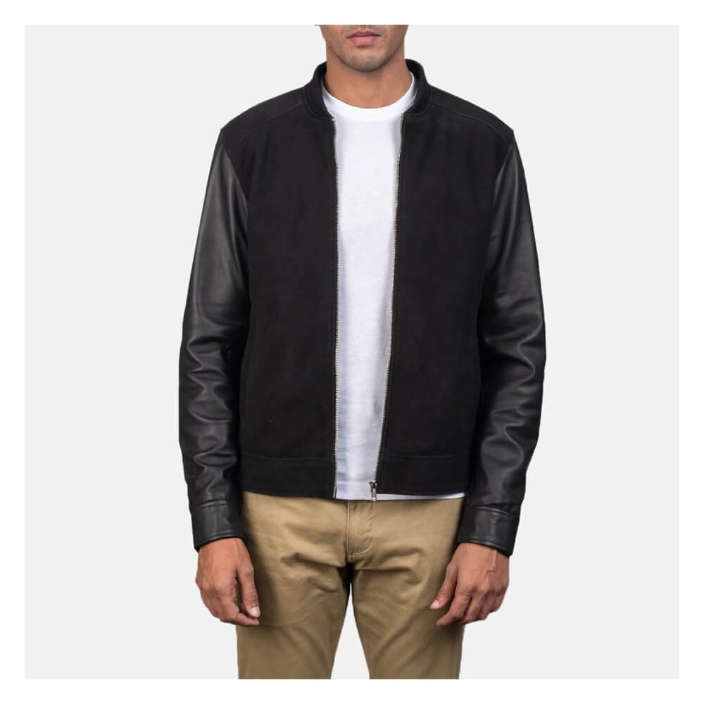 Blain Black Hybrid Bomber Jacket