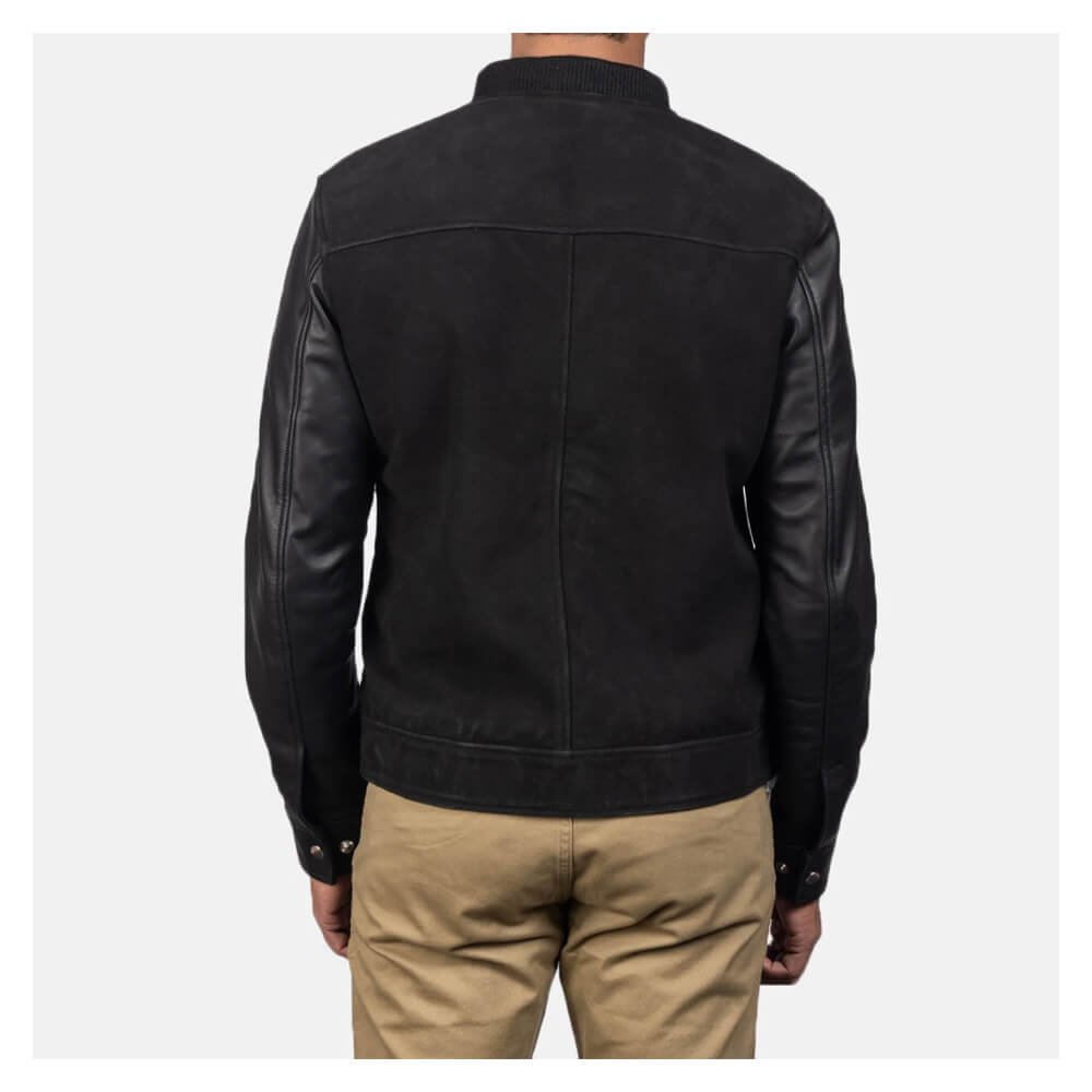 Blain Black Hybrid Bomber Jacket - Image 3