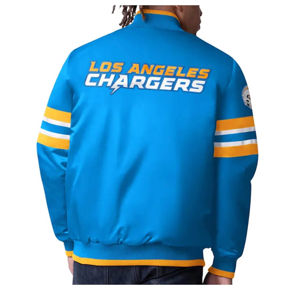 Men’s Chargers Powder Blue Full-Snap Varsity Jacket