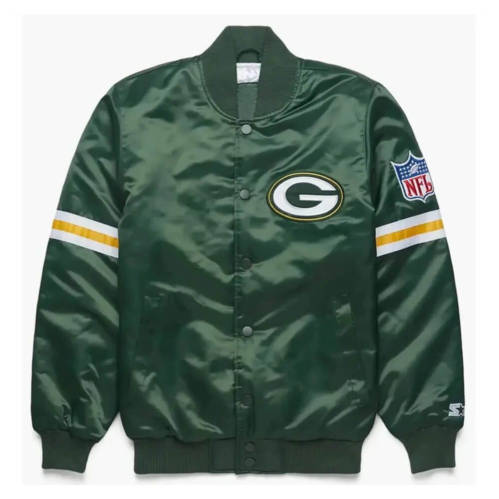 Green Bay Packers Satin Jacket – Men & Women