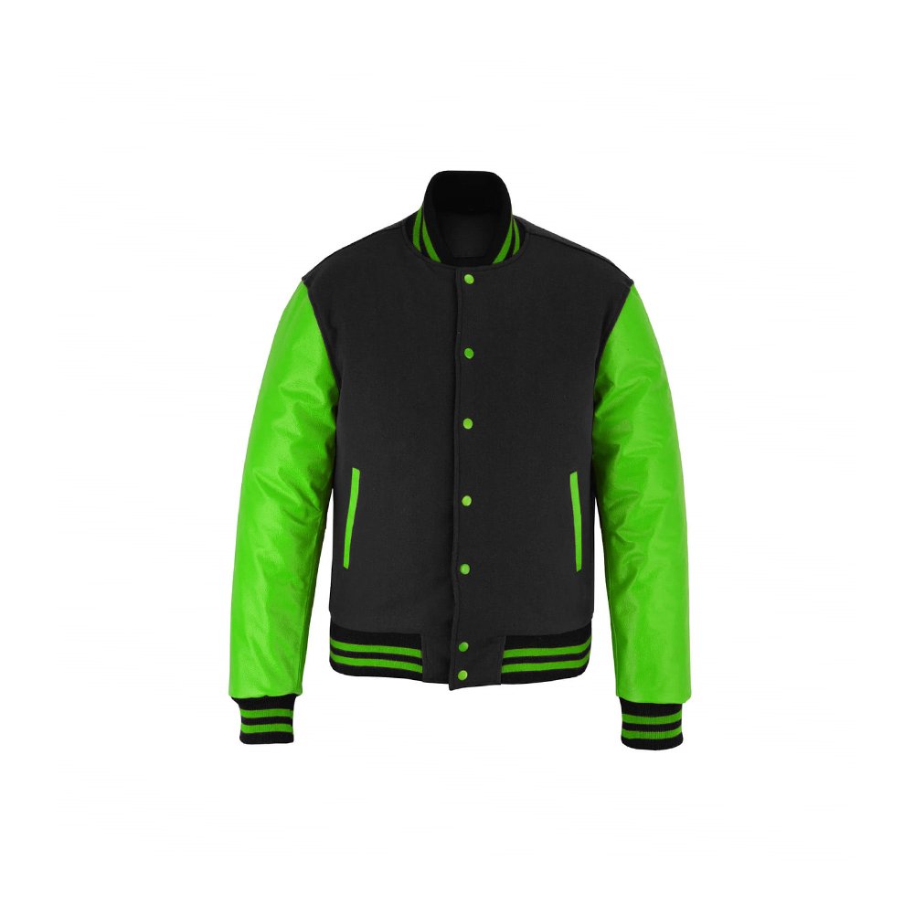 Black Green Varsity Jacket