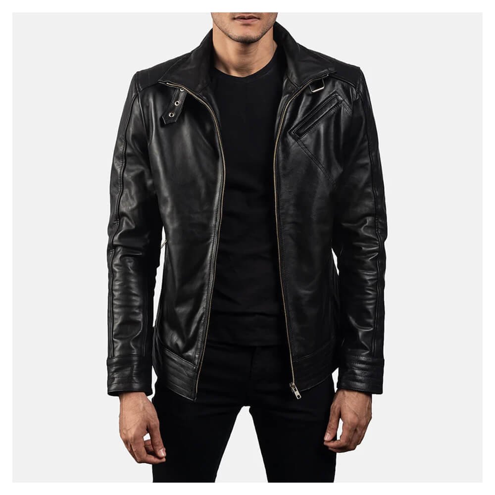 Legacy Black Leather Biker Jacket
