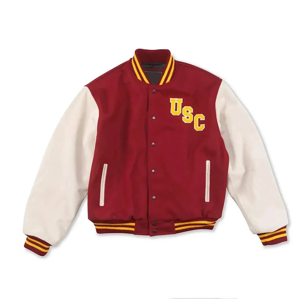 USC Trojans Wool Leather Jacket