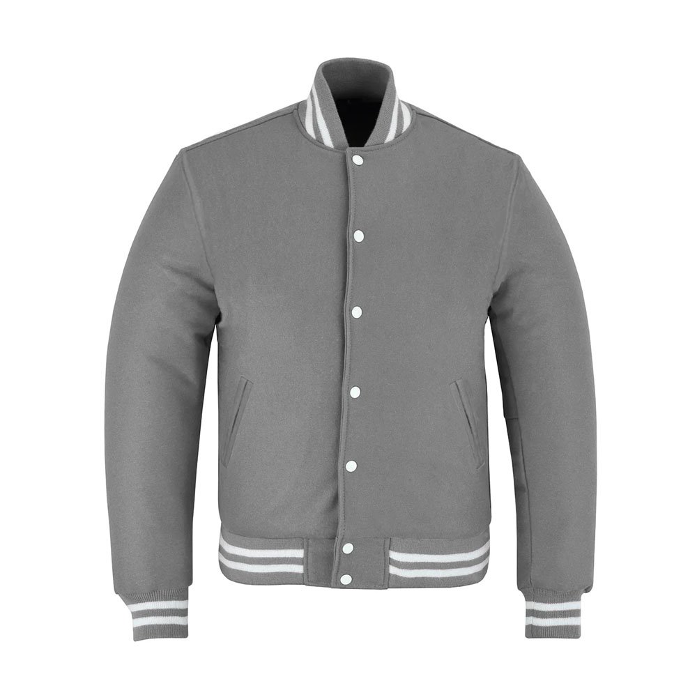 Gray Varsity Letterman Jacket