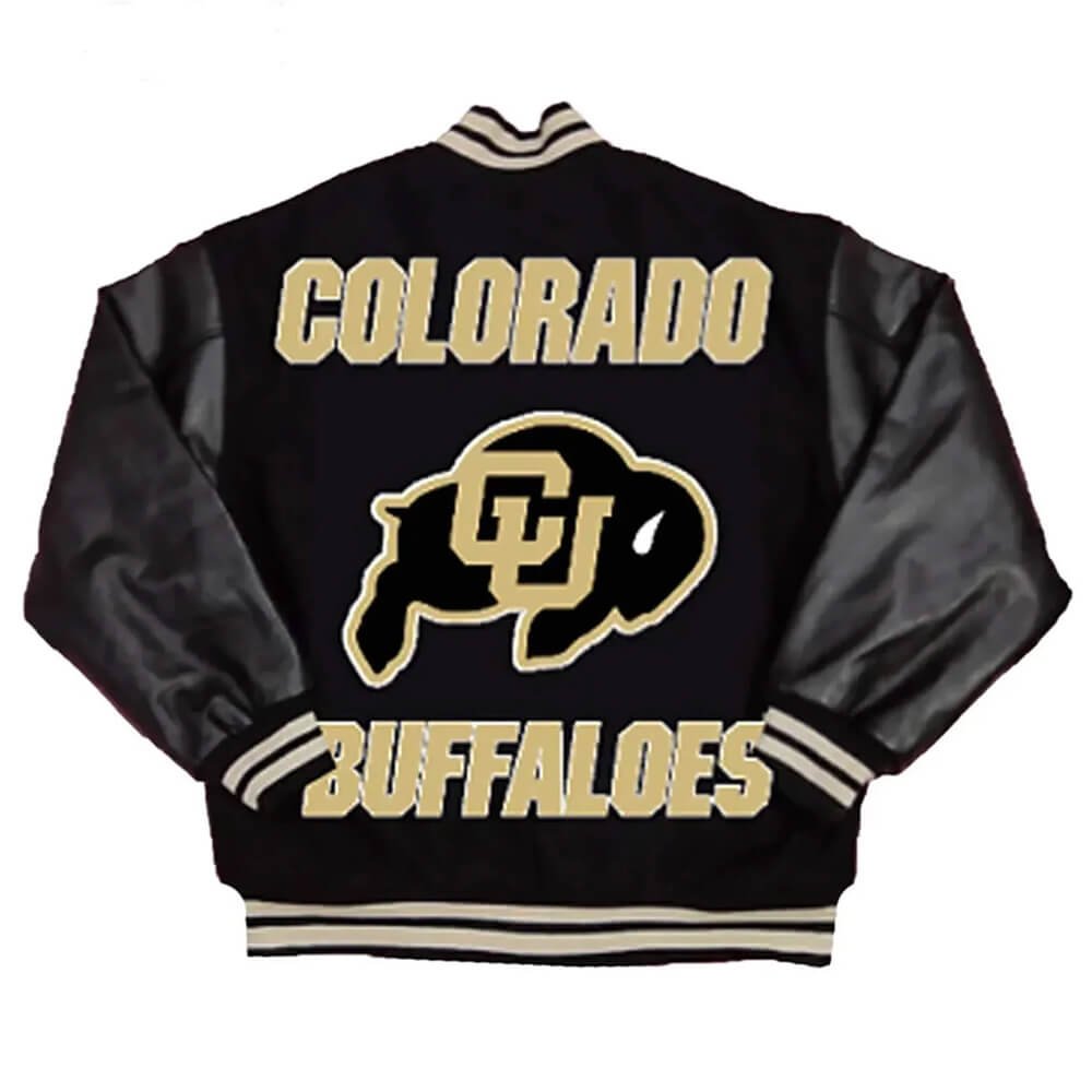 Colorado Buffaloes Black Letterman Varsity Jacket