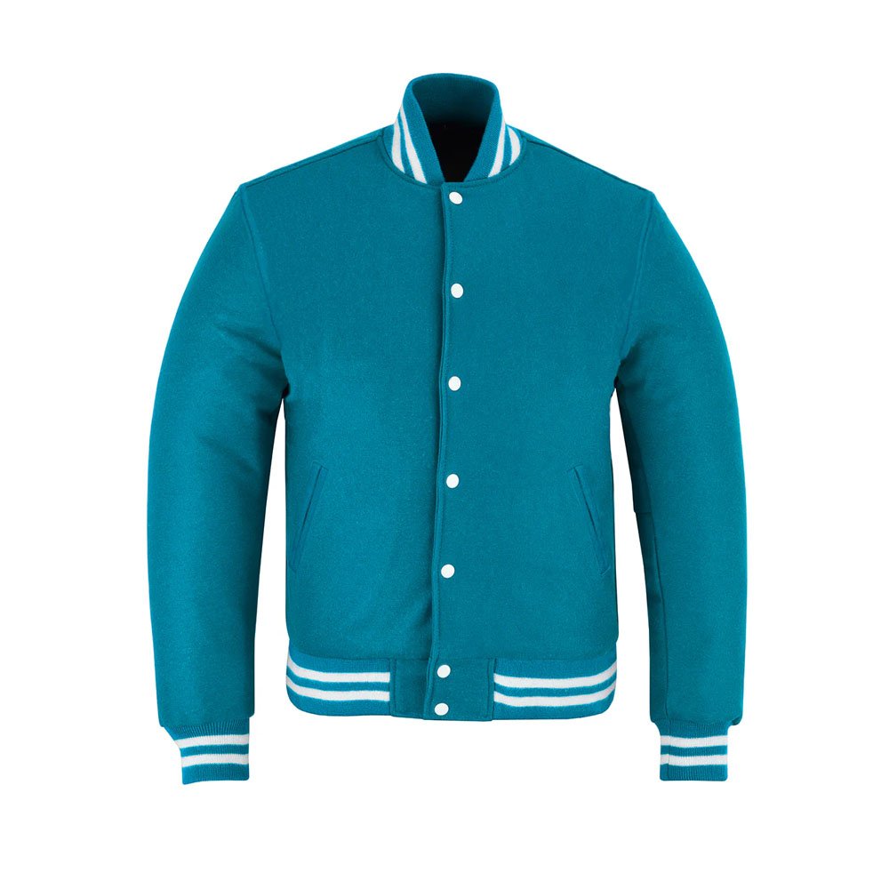 Sky Blue Varsity Letterman Jacket