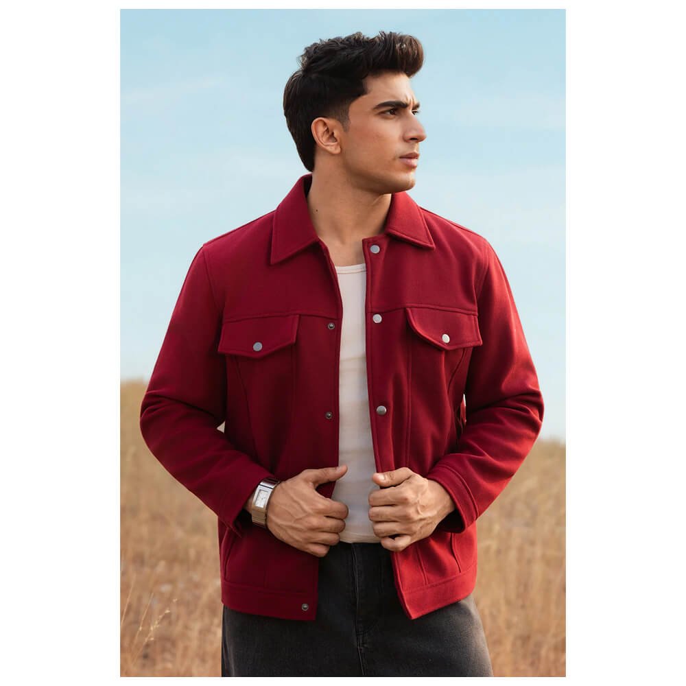 Wine Felted Jacket - Image 2