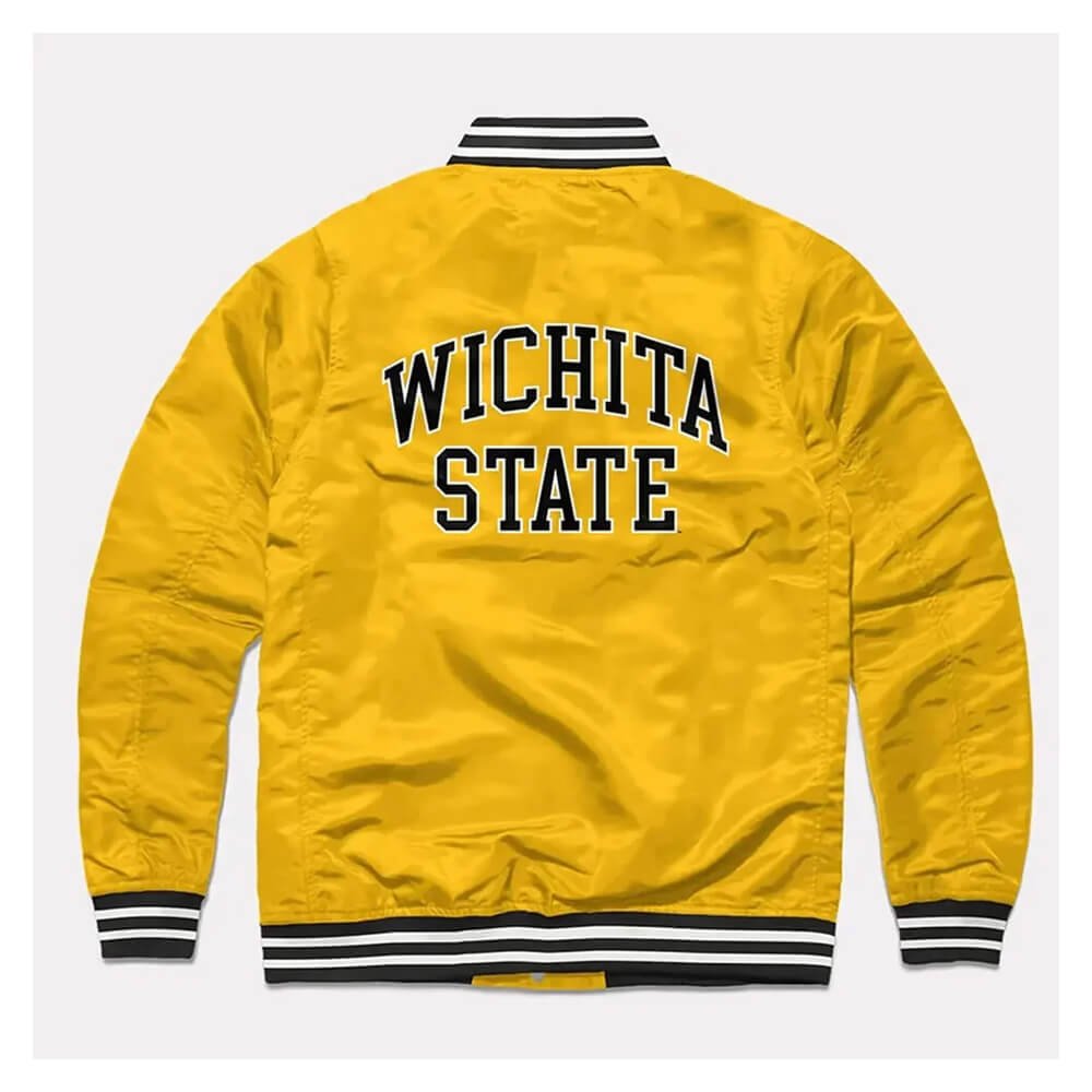 Wichita State Shockers Yellow Satin Varsity Jacket