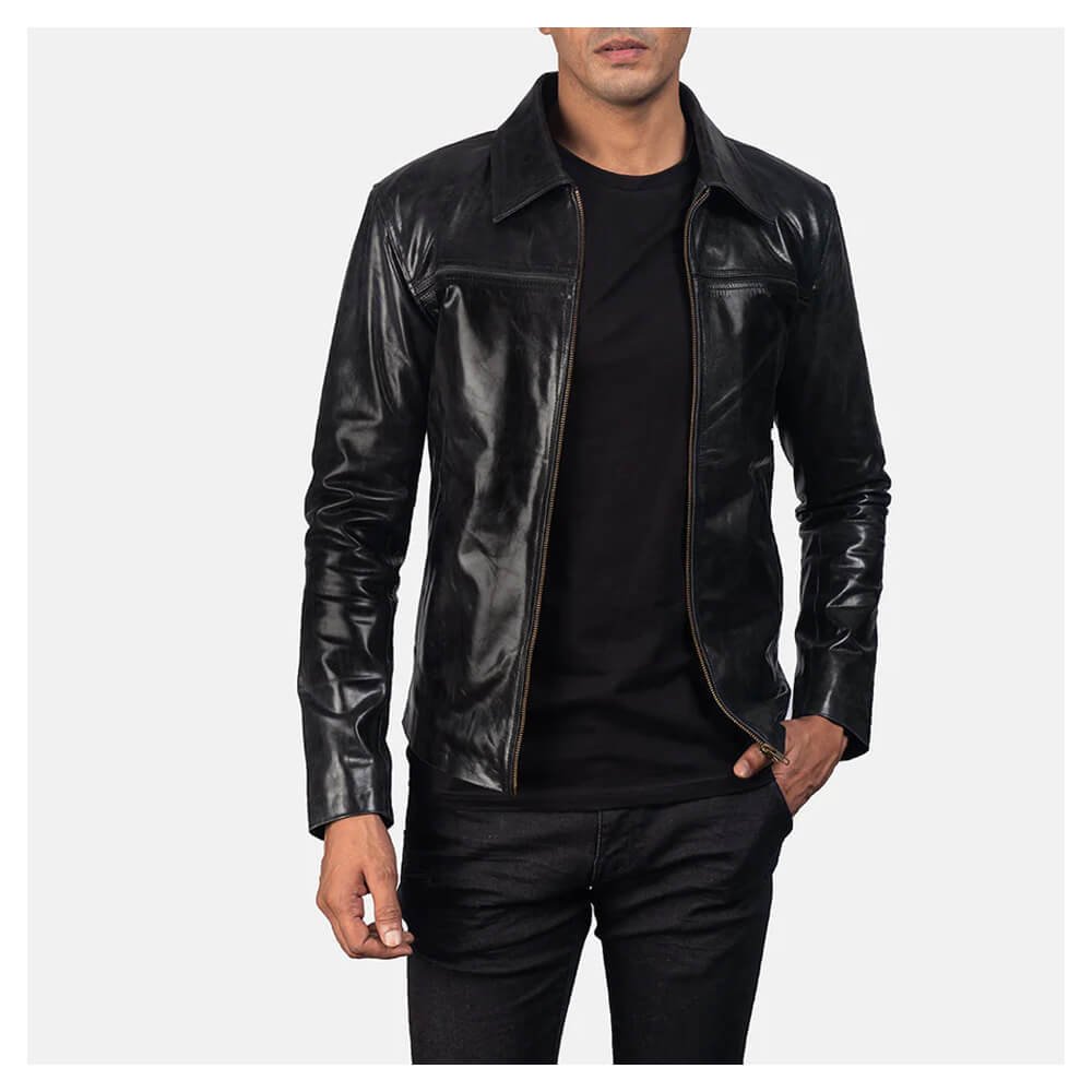 Mystical Black Leather Jacket