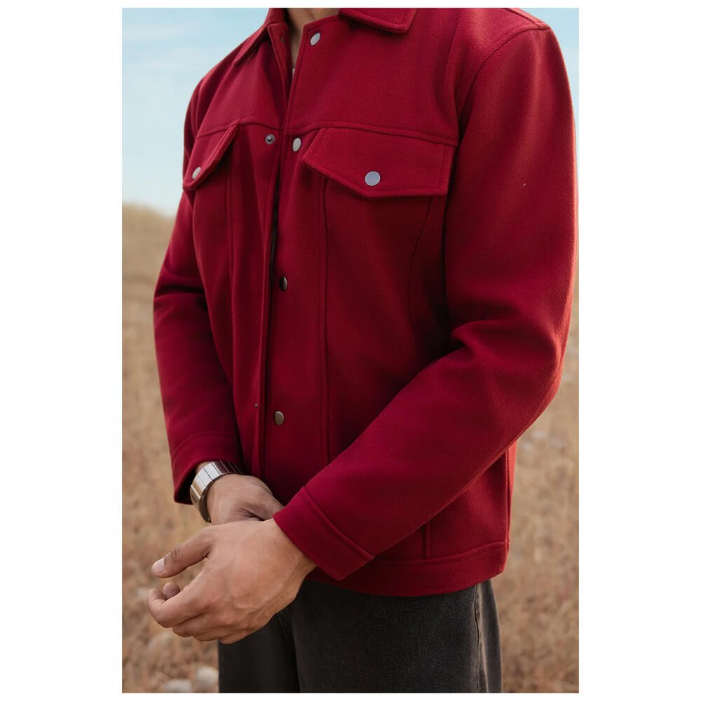 Wine Felted Jacket - Image 4