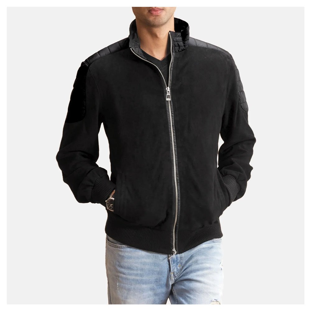 Ethan Hybrid Suede Bomber Jacket