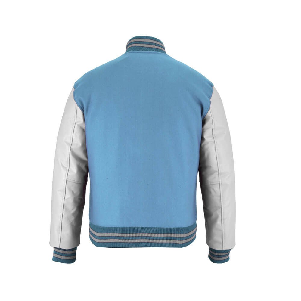 Sky Blue White Varsity Jacket