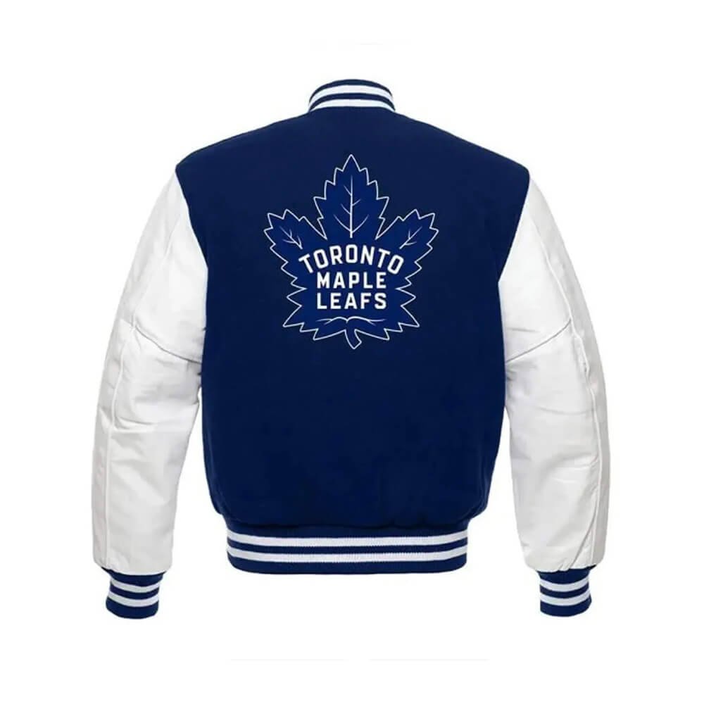 Toronto Maple Loafs Blue Wool Varsity Letterman Jacket
