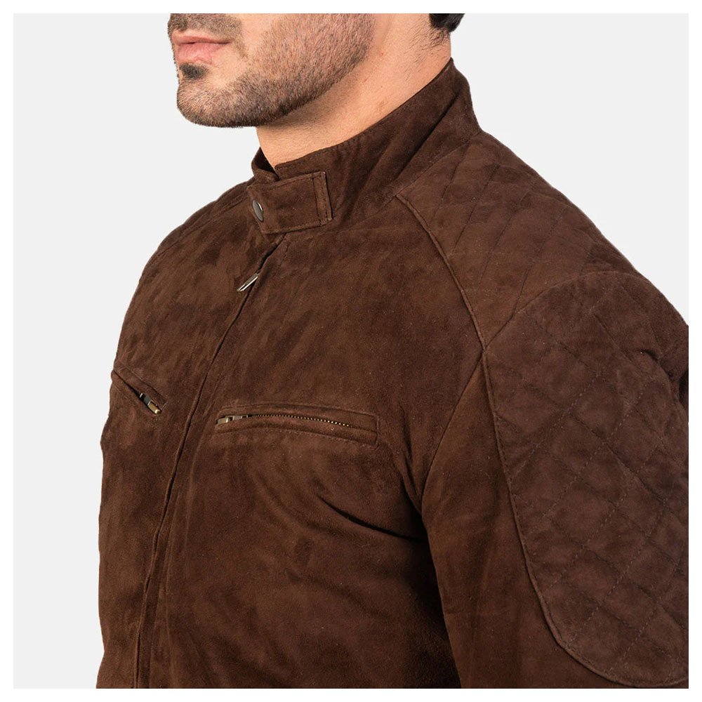 Sven Mocha Suede Bomber Jacket