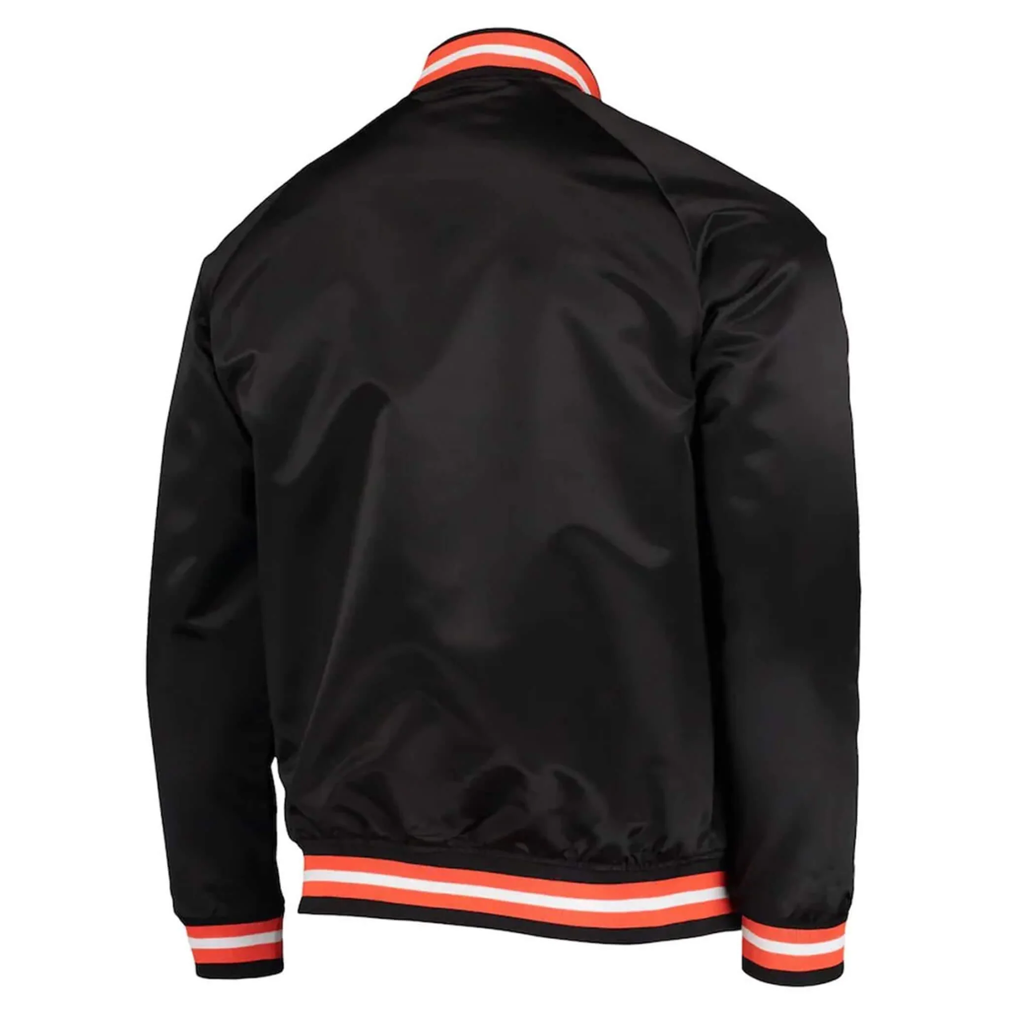 San Francisco Giants Black Satin Full-Snap Jacket - Image 2