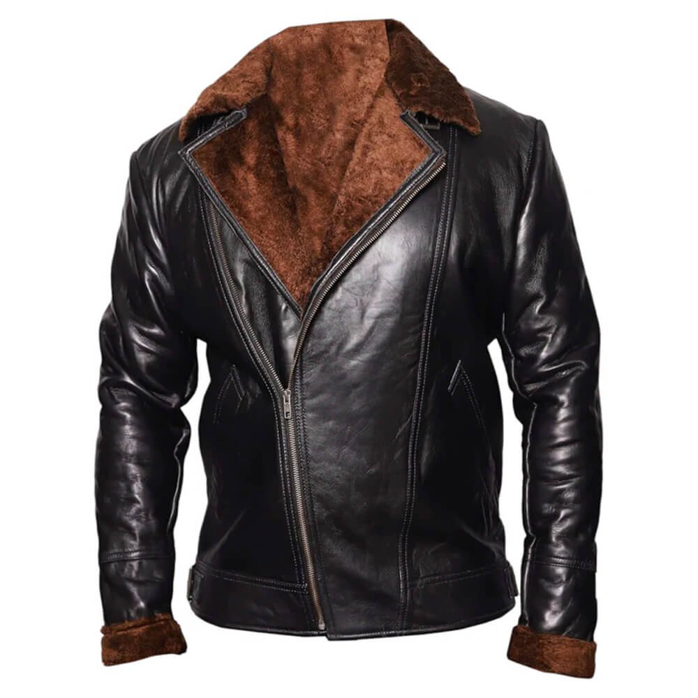 VearFit Men Starduck Shearling Aviator Jacket