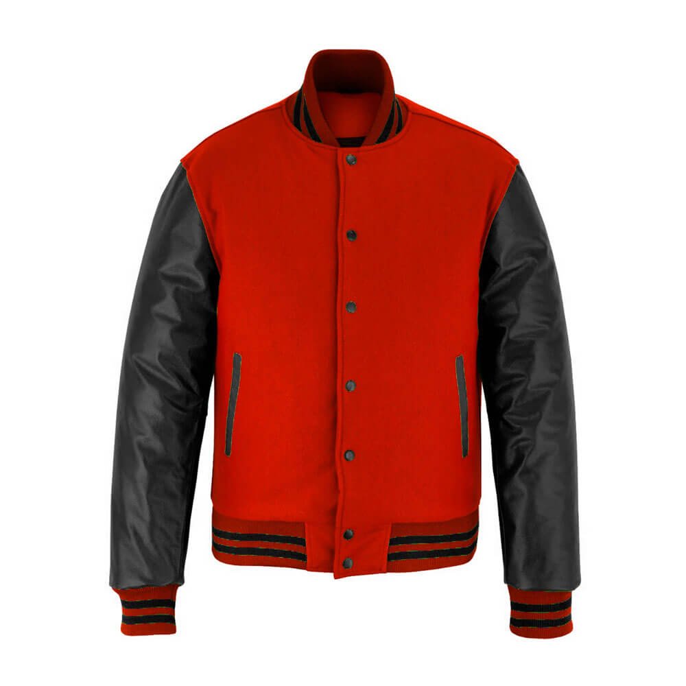 Red & Black Letterman Jacket
