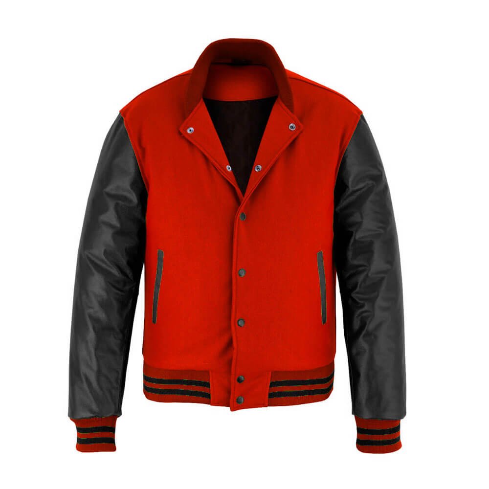 Red & Black Letterman Jacket