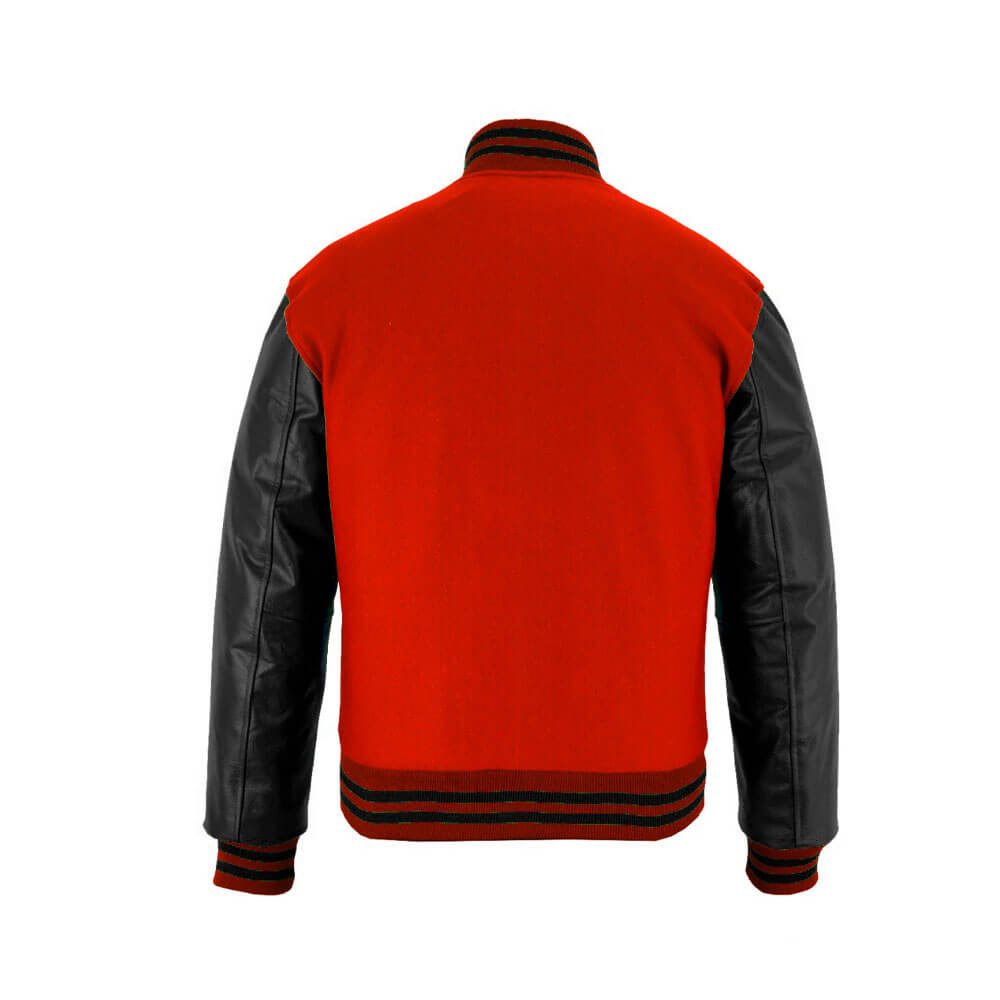 Red & Black Letterman Jacket