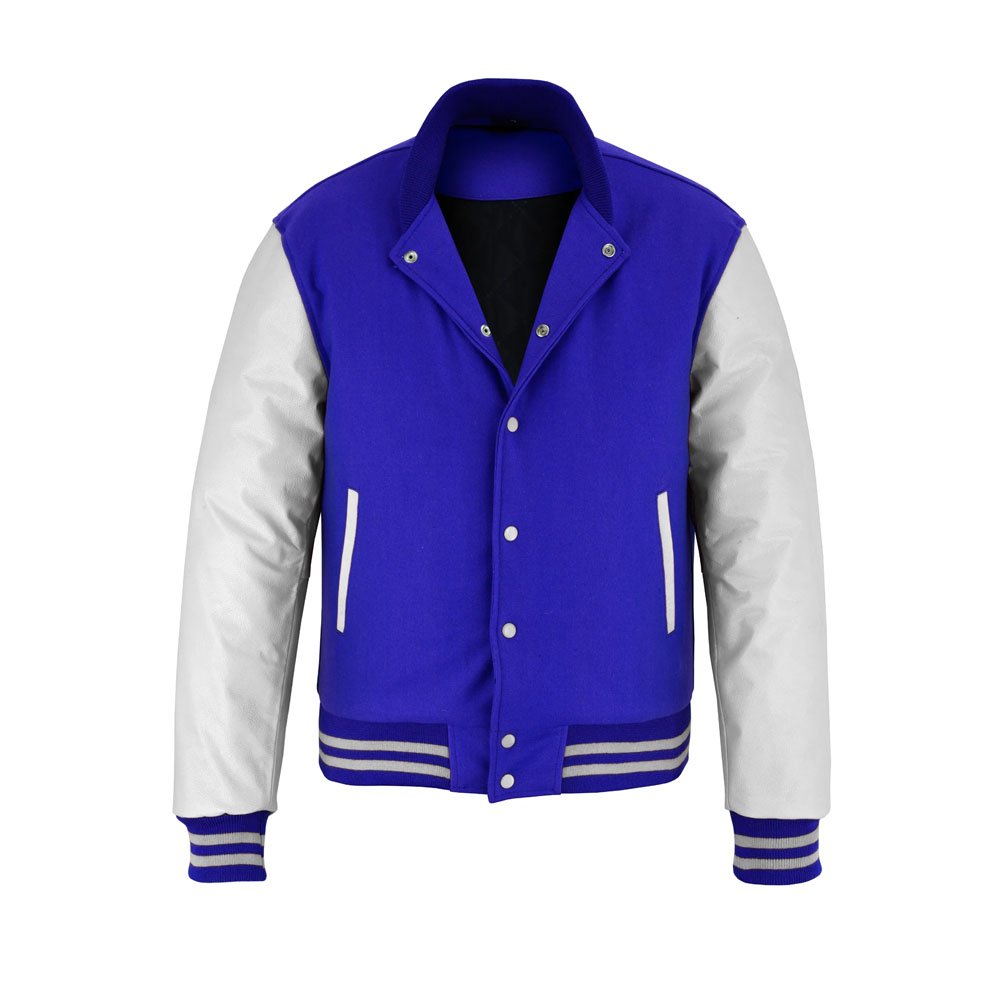 Royal Blue White Varsity Jacket