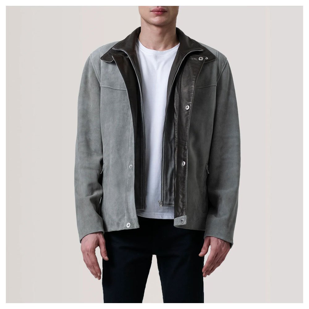 Henrik Grey Suede Cafe Racer