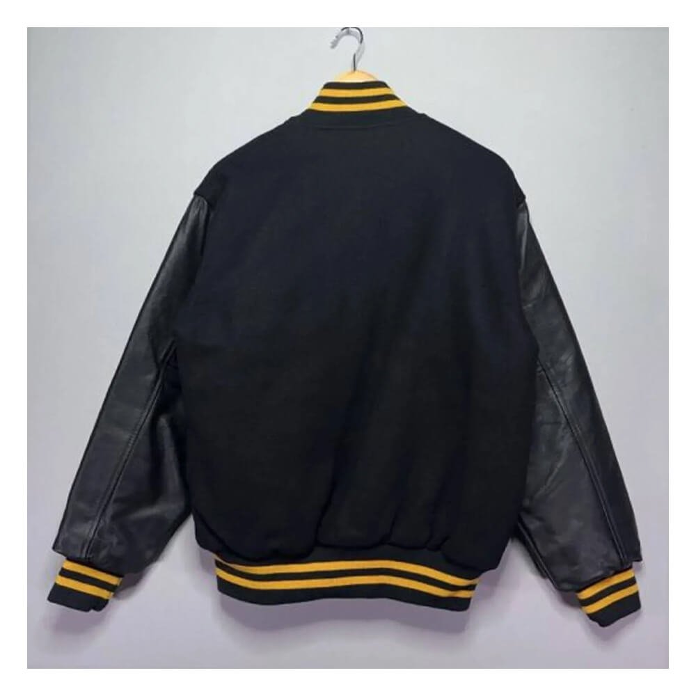 Iowa Hawkeyes Black Varsity Jacket - Image 2