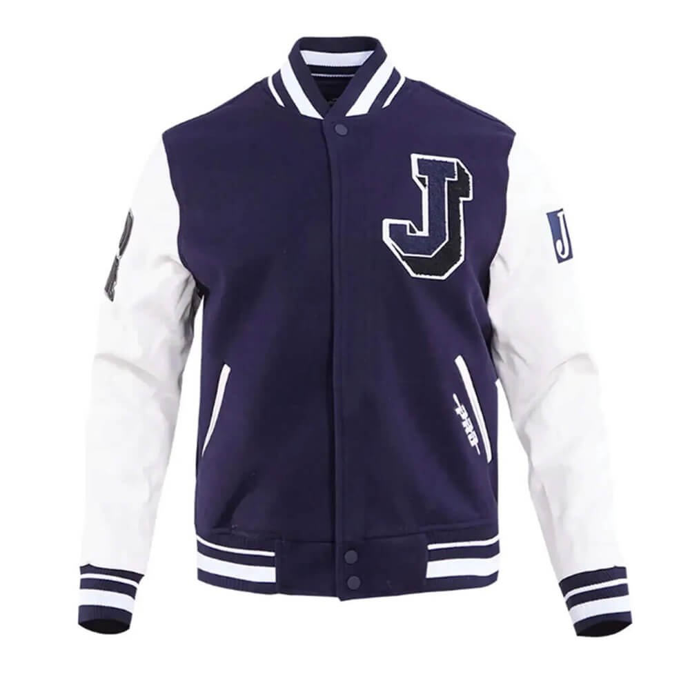 Jackson State University Navy & White Varsity Jacket