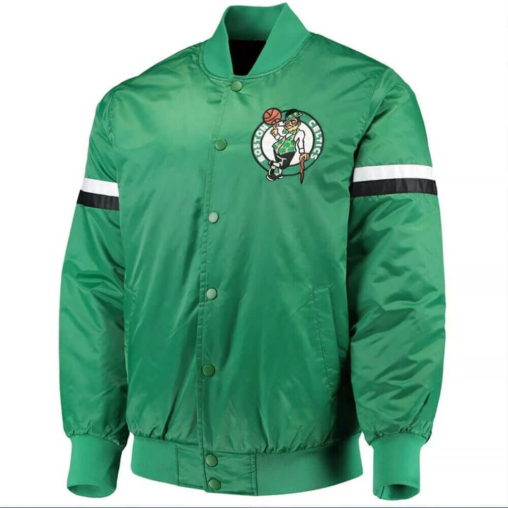 Boston Celtics satin varsity jacket