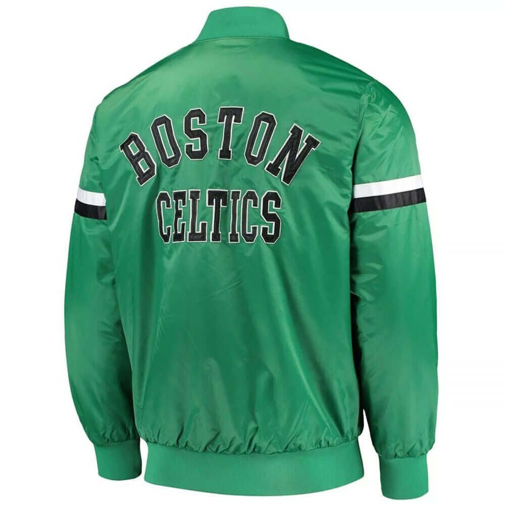 Boston Celtics satin varsity jacket - Image 2