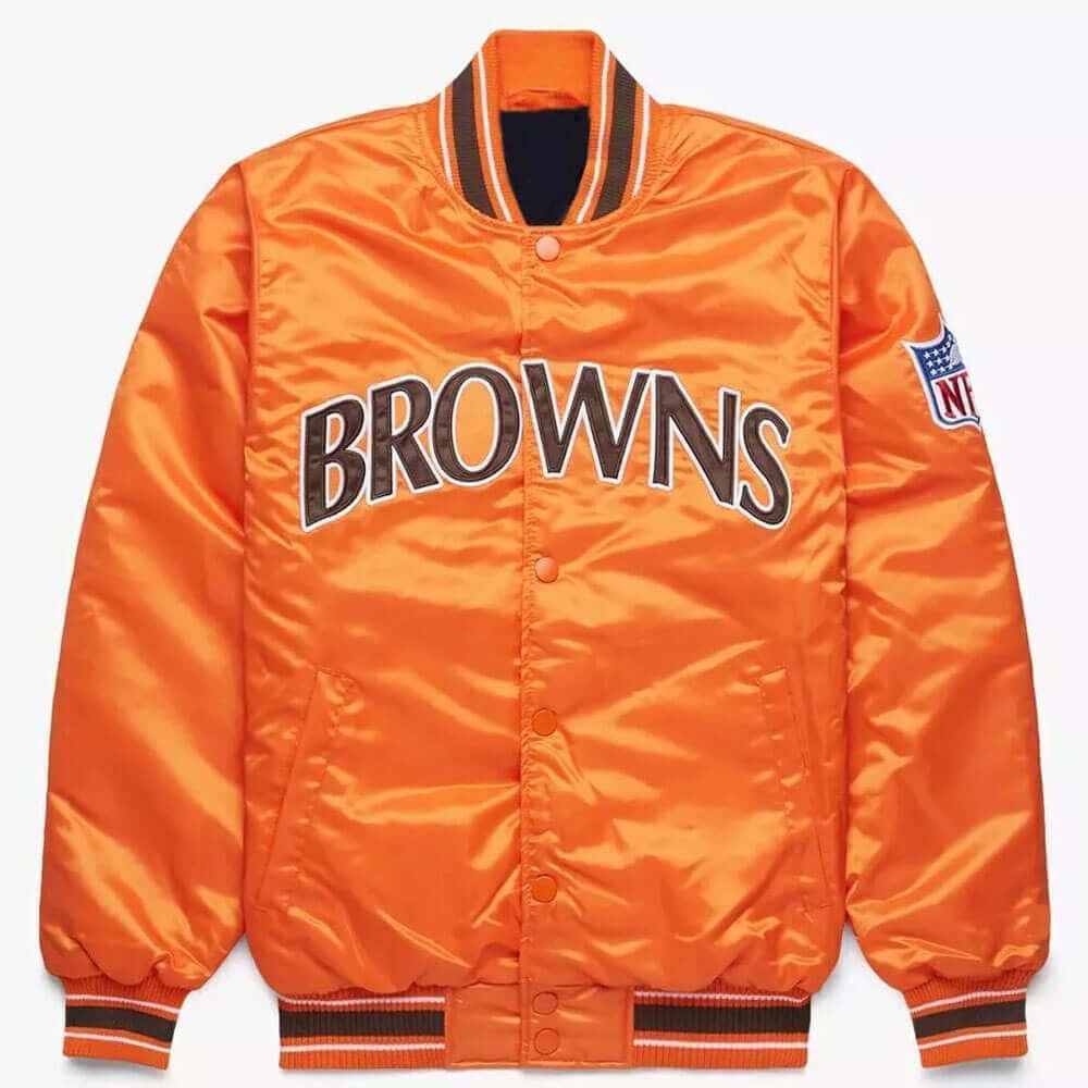 Cleveland Browns satin varsity jacket