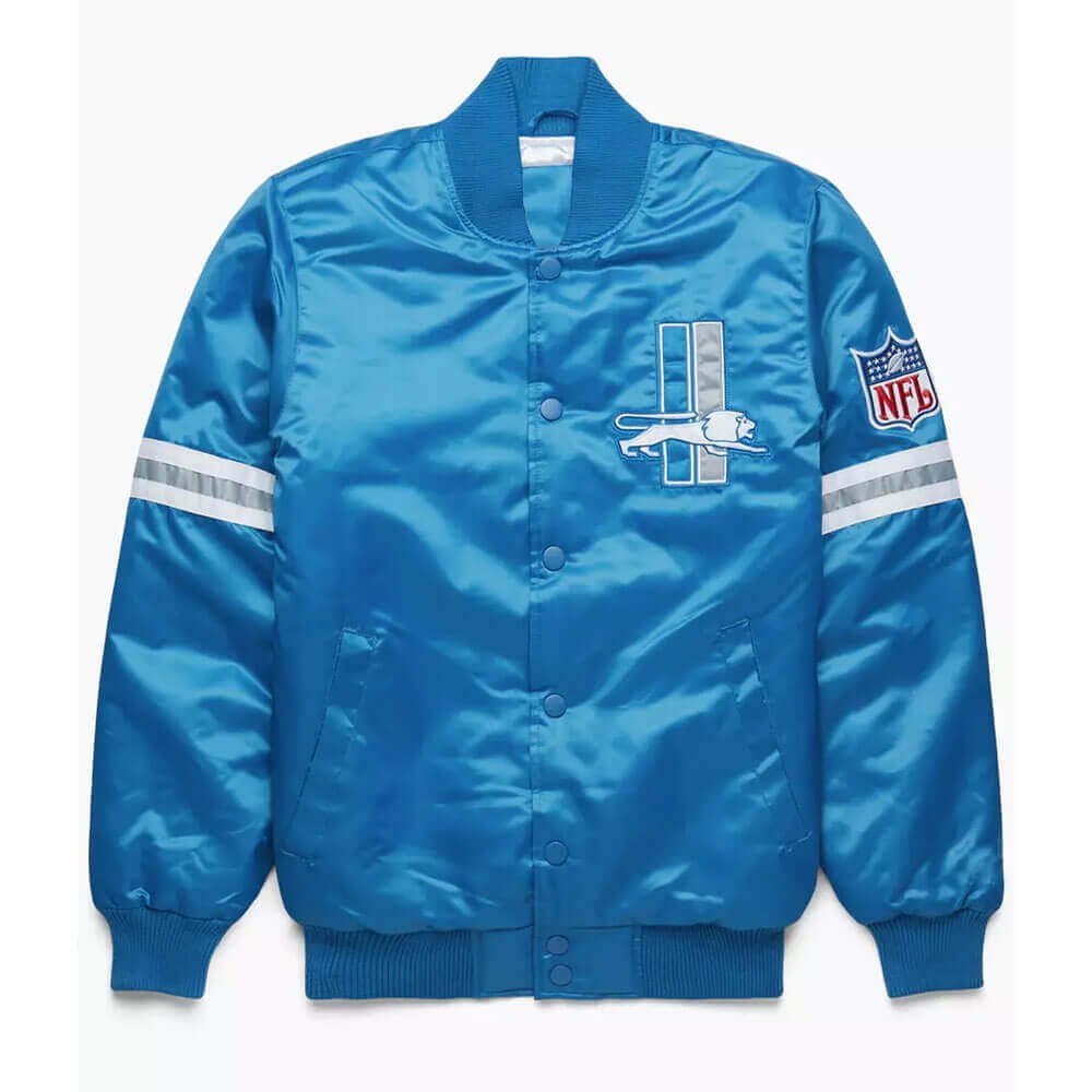 Detroit Lions satin varsity jacket