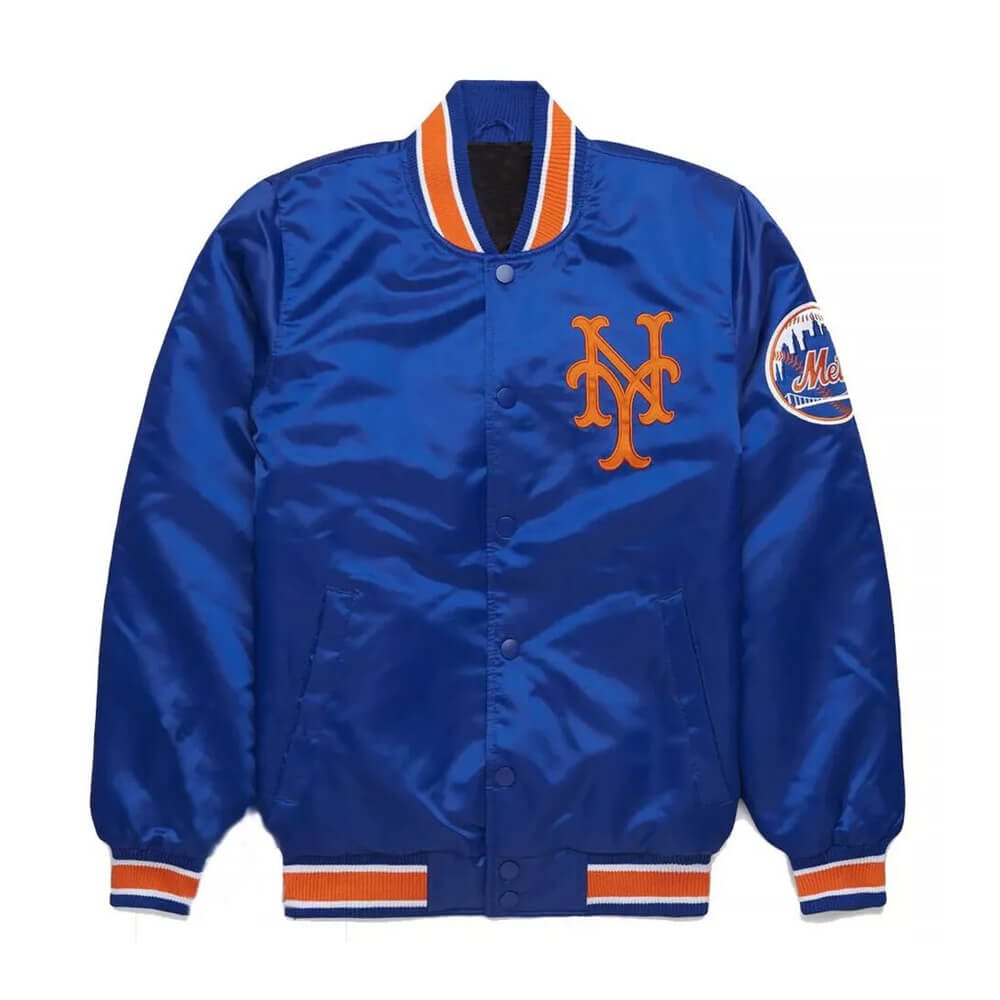 NY Mets Satin Varsity Jacket