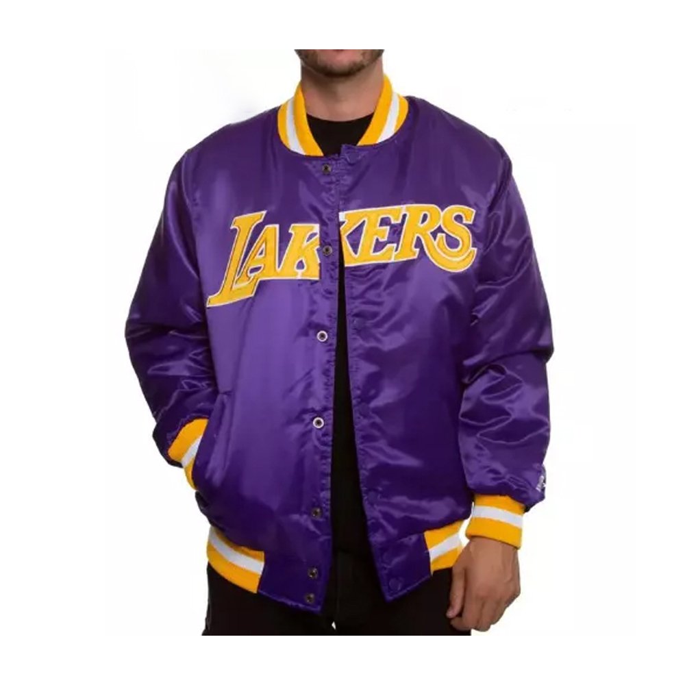 Lakers Purple Yellow Starter Varsity Jacket