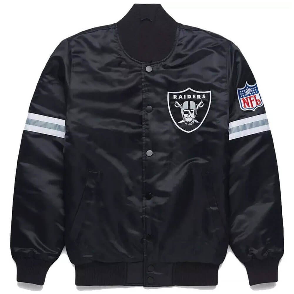 Starter Las Vegas Raiders satin bomber jacket