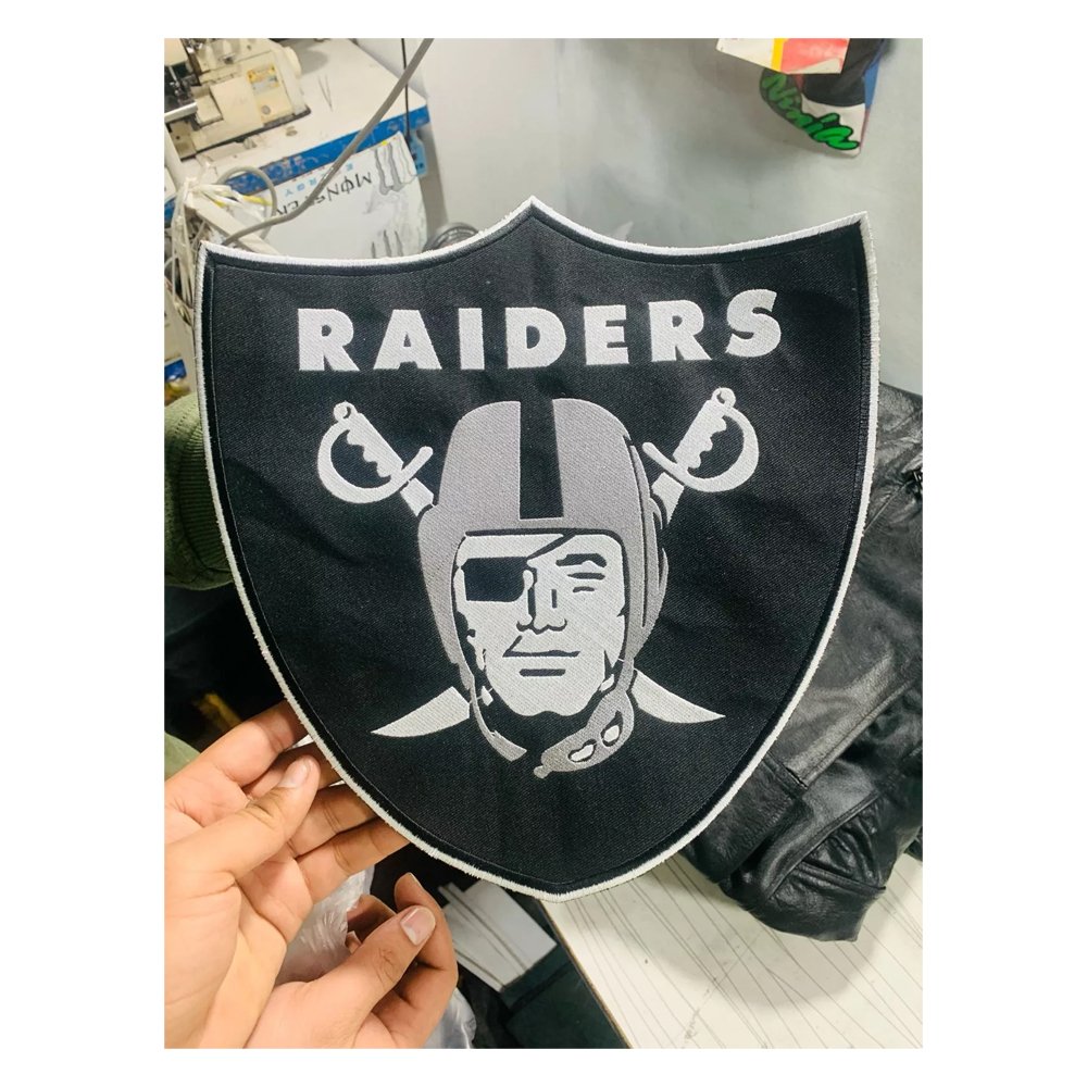 Las Vegas Raiders Black and Gray Varsity Jacket