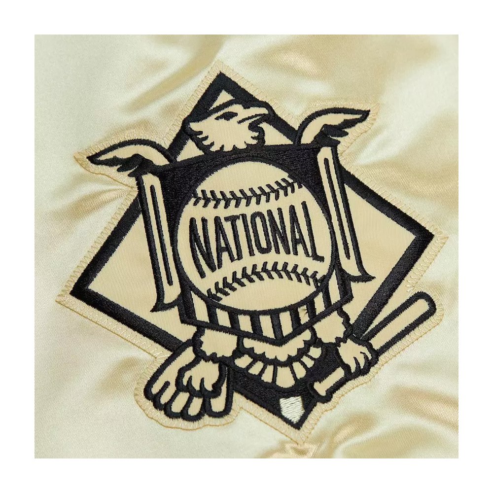 Men’s LA Dodgers Gold Satin Jacket - Image 2