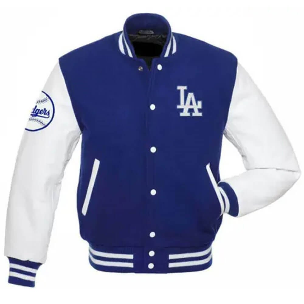 LA Dodgers Blue & White Varsity Jacket