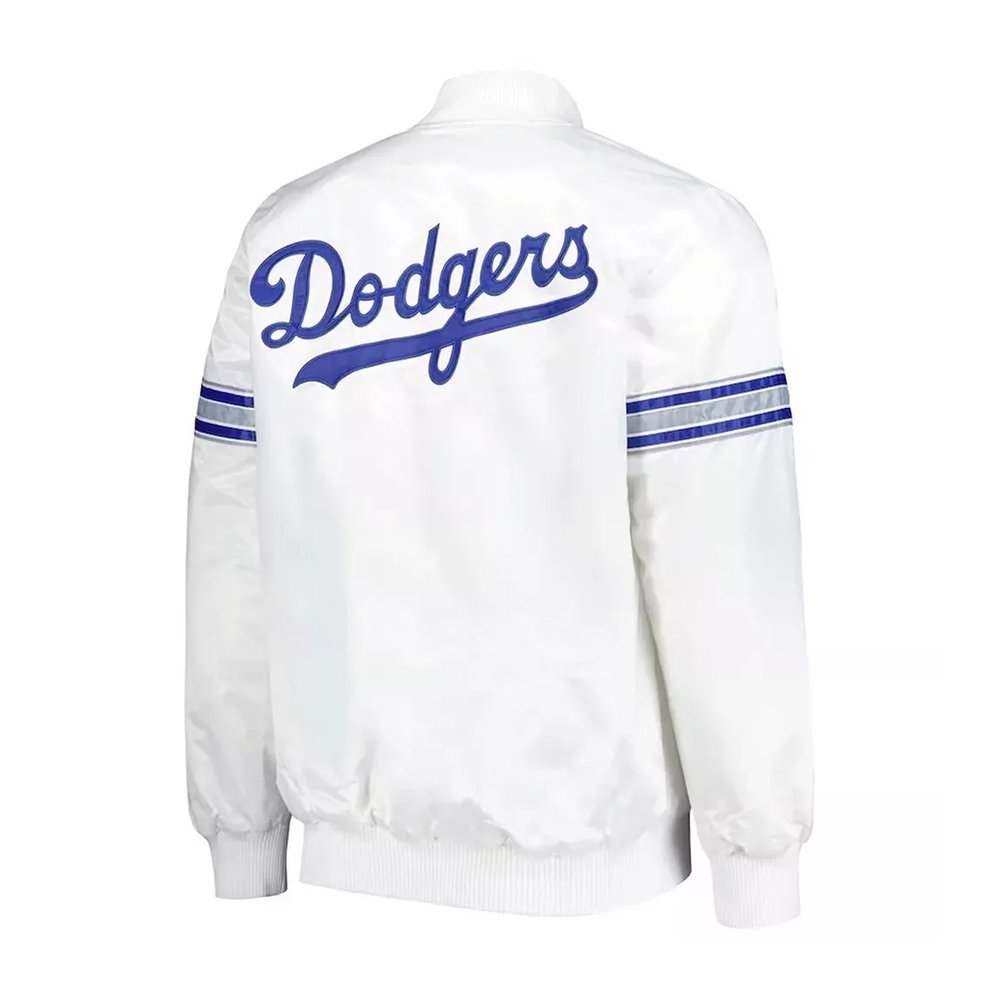 Men’s Cubs White Satin Varsity Jacket - Image 2