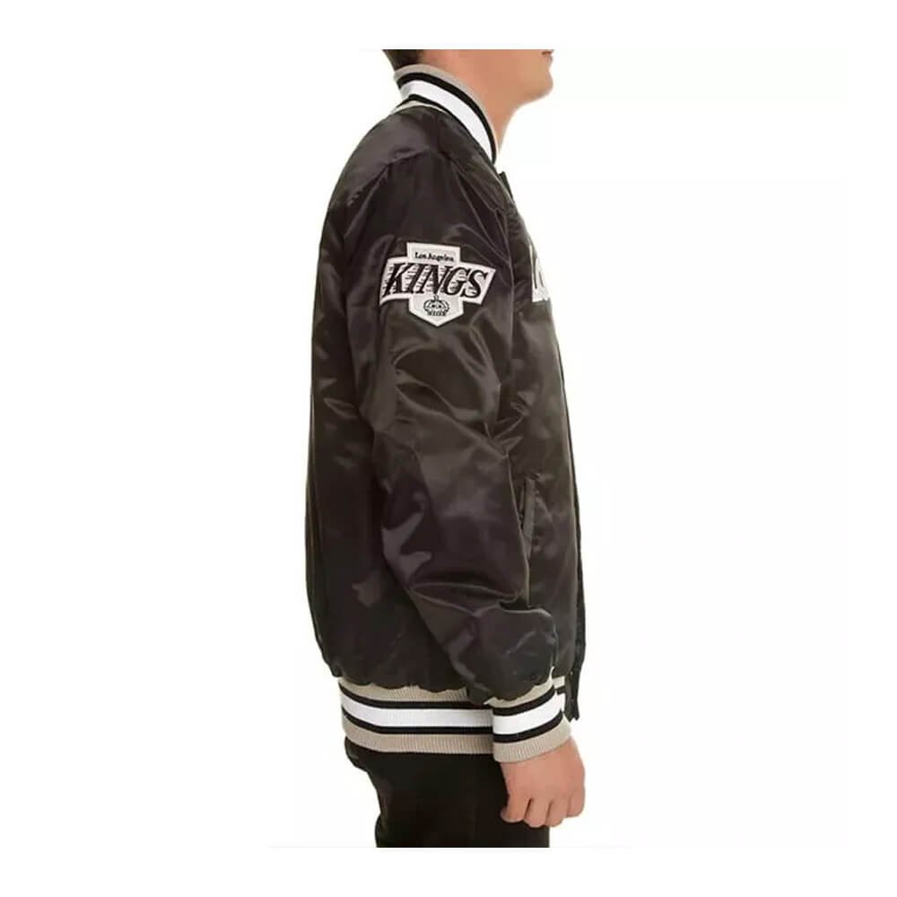 NHL Los Angeles Kings Black Satin Jacket - Image 3