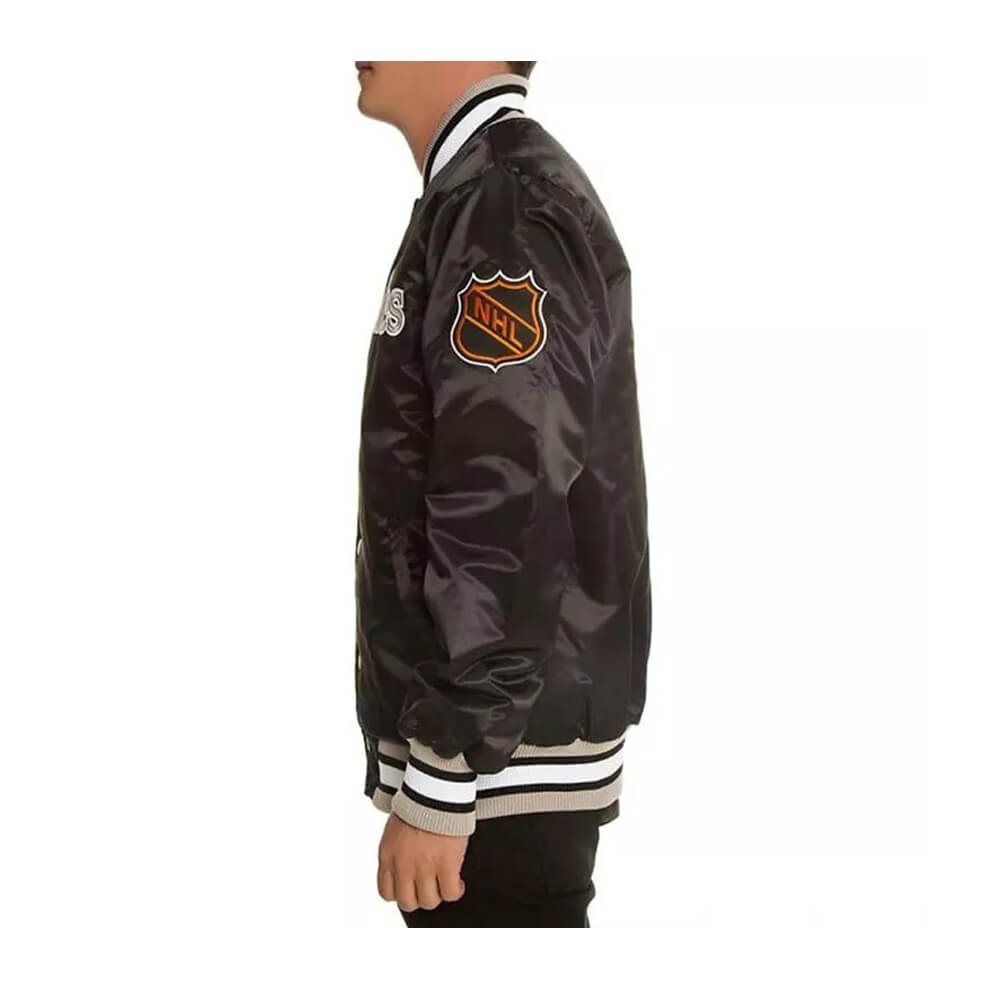 NHL Los Angeles Kings Black Satin Jacket - Image 2