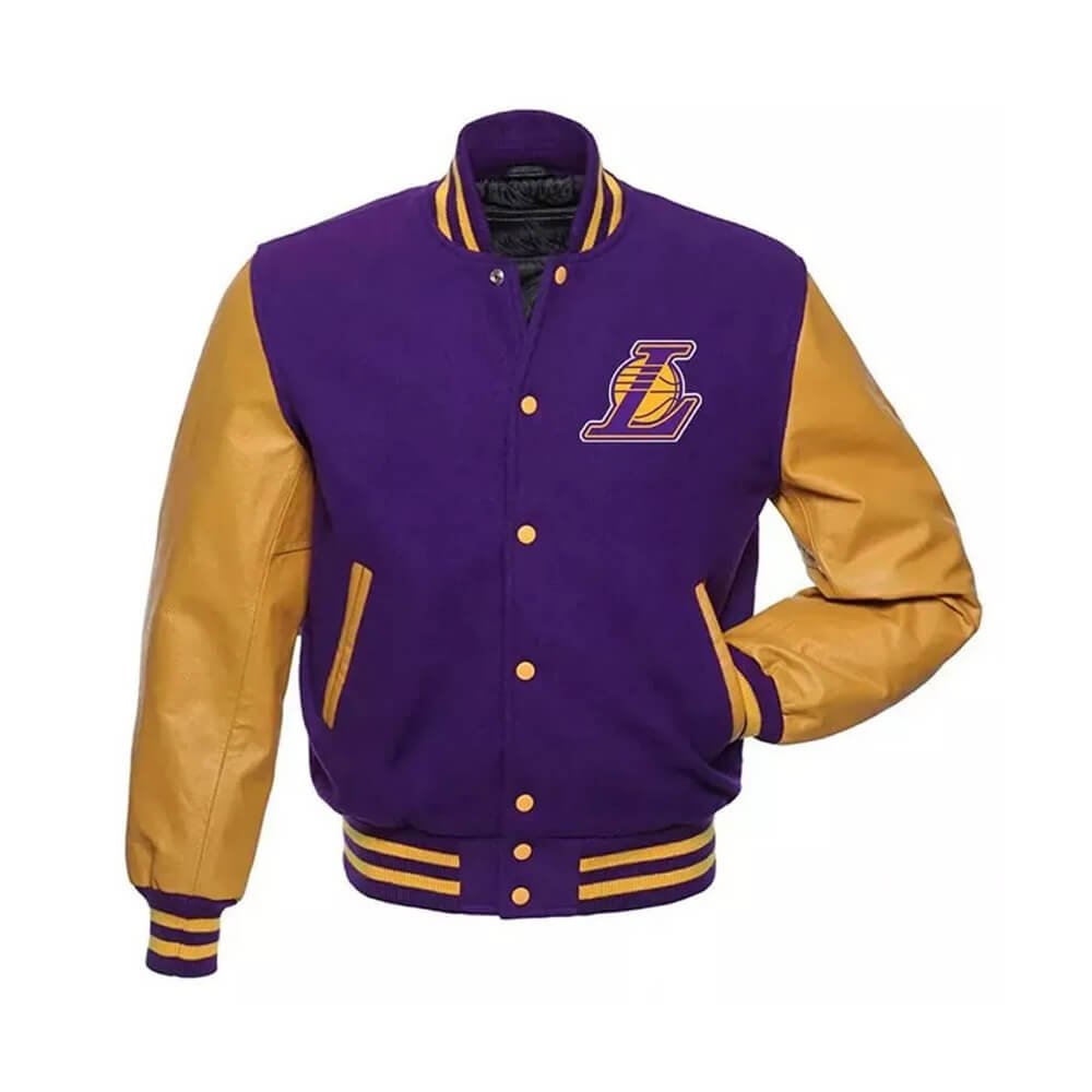 Los Angeles Lakers Purple Yellow Varsity Jacket