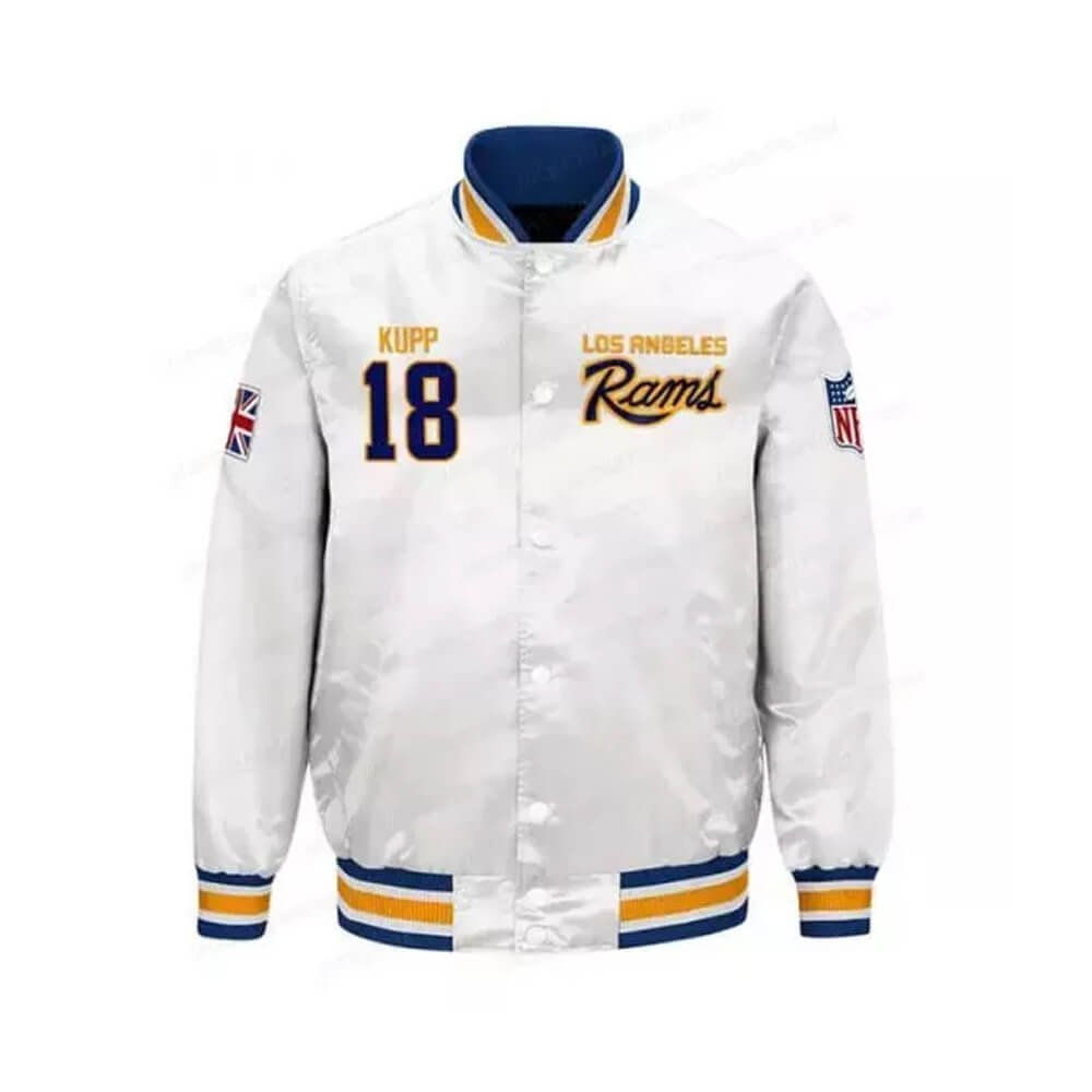 Cooper Kupp Los Angeles Rams White Satin Jacket